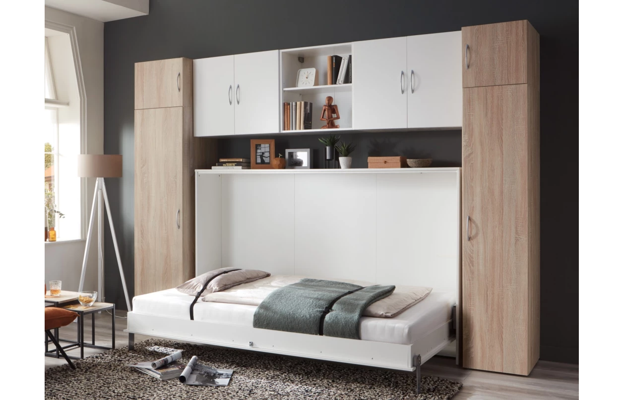 Sklápěcí postel Juist 120x200 cm, bílá