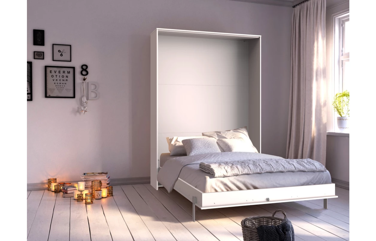 Sklápěcí postel Juist 120x200 cm, bílá