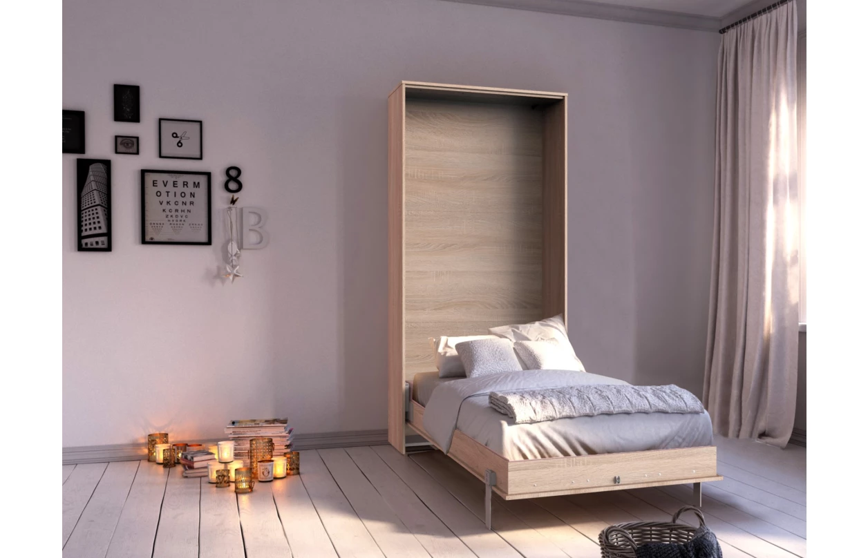 Sklápěcí postel Juist 120x200 cm, bílá