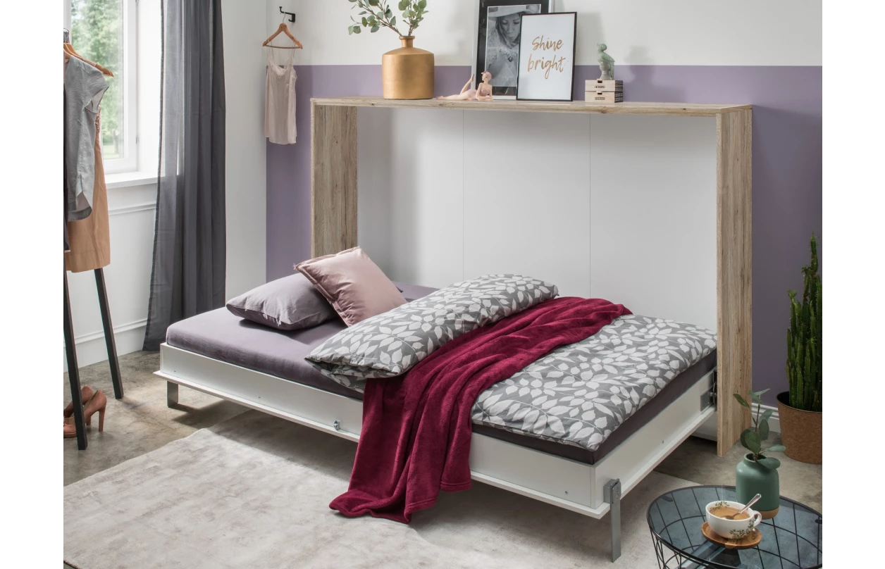 Sklápěcí postel Juist 120x200 cm, bílá