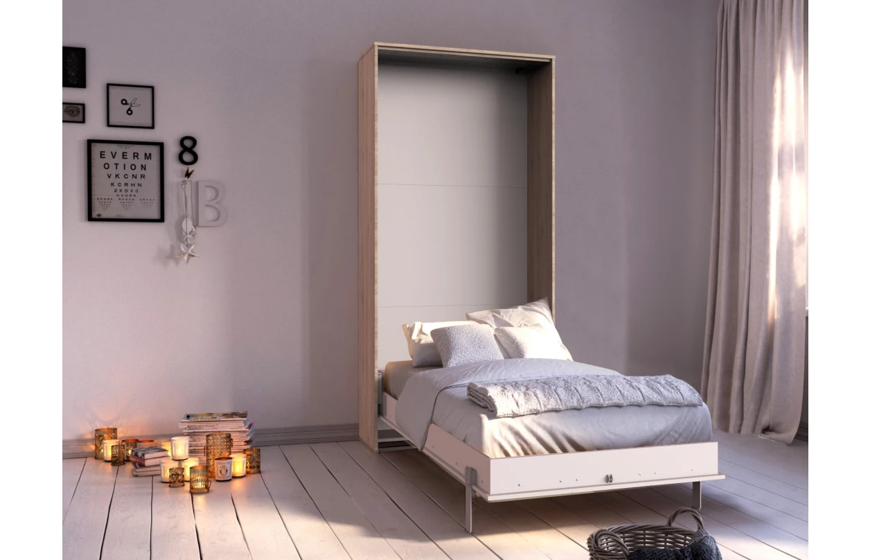 Sklápěcí postel Juist 120x200 cm, bílá