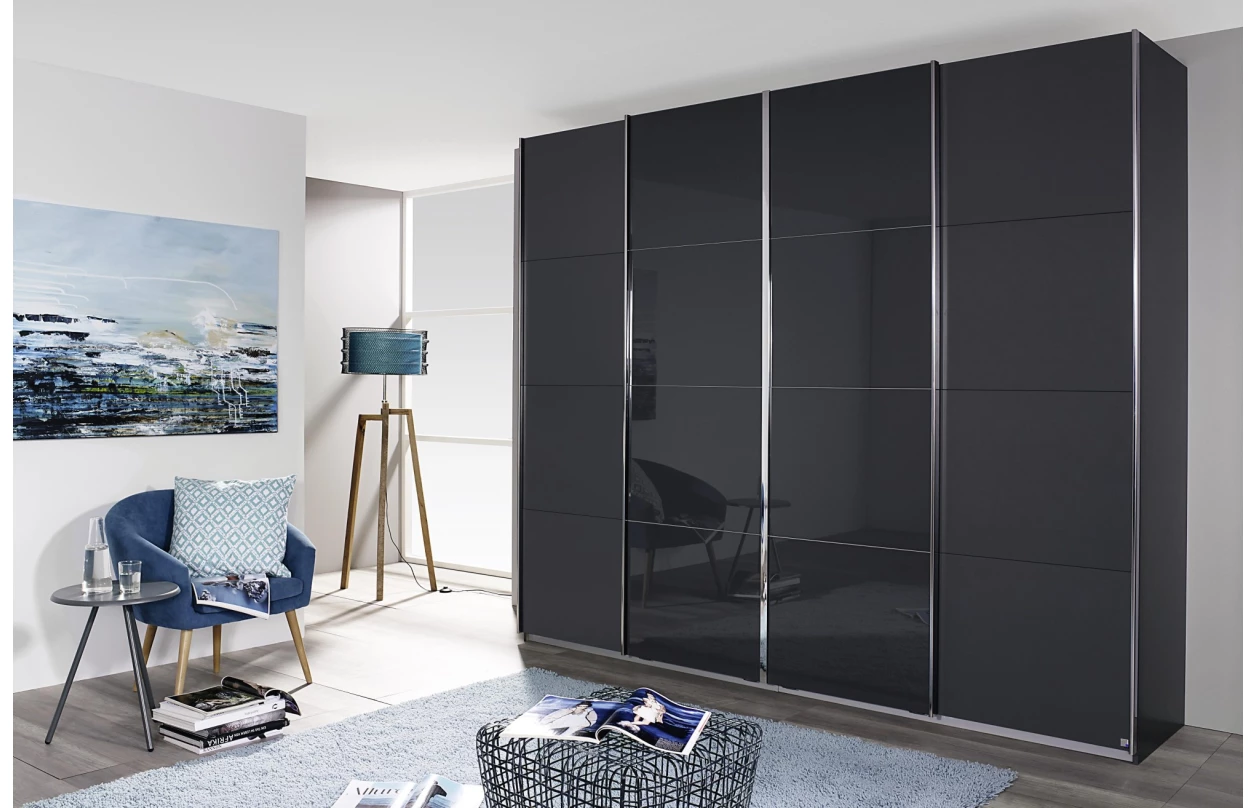 Paspartový rám s osvětlením k šatní skříni Syncrono, 323 cm, bílý