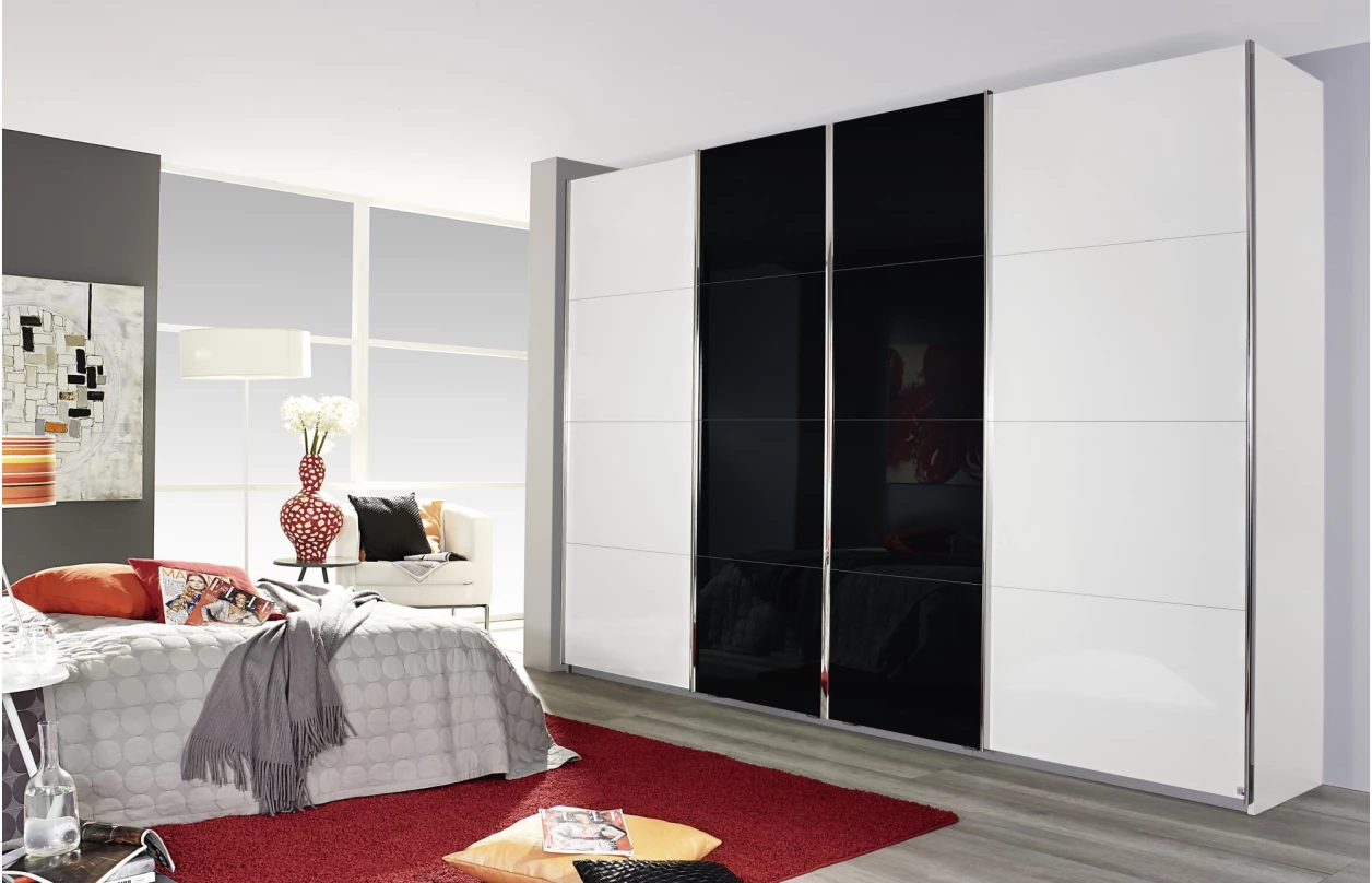 Paspartový rám s osvětlením k šatní skříni Syncrono, 323 cm, bílý