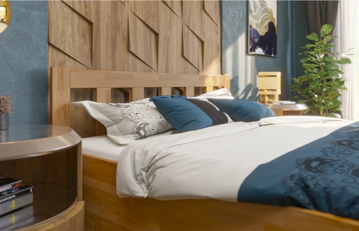 Postel s úložným prostorem Tema Box 180x200 cm, šedý buk