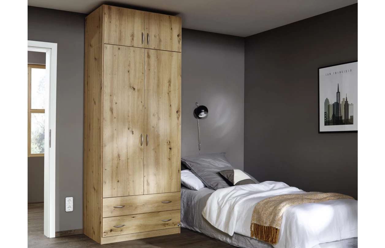 Skříňový nástavec Case, 91 cm, dub artisan