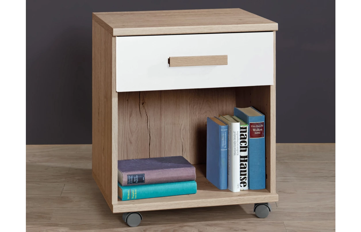 Široká komoda Cariba, dub san remo/grafit