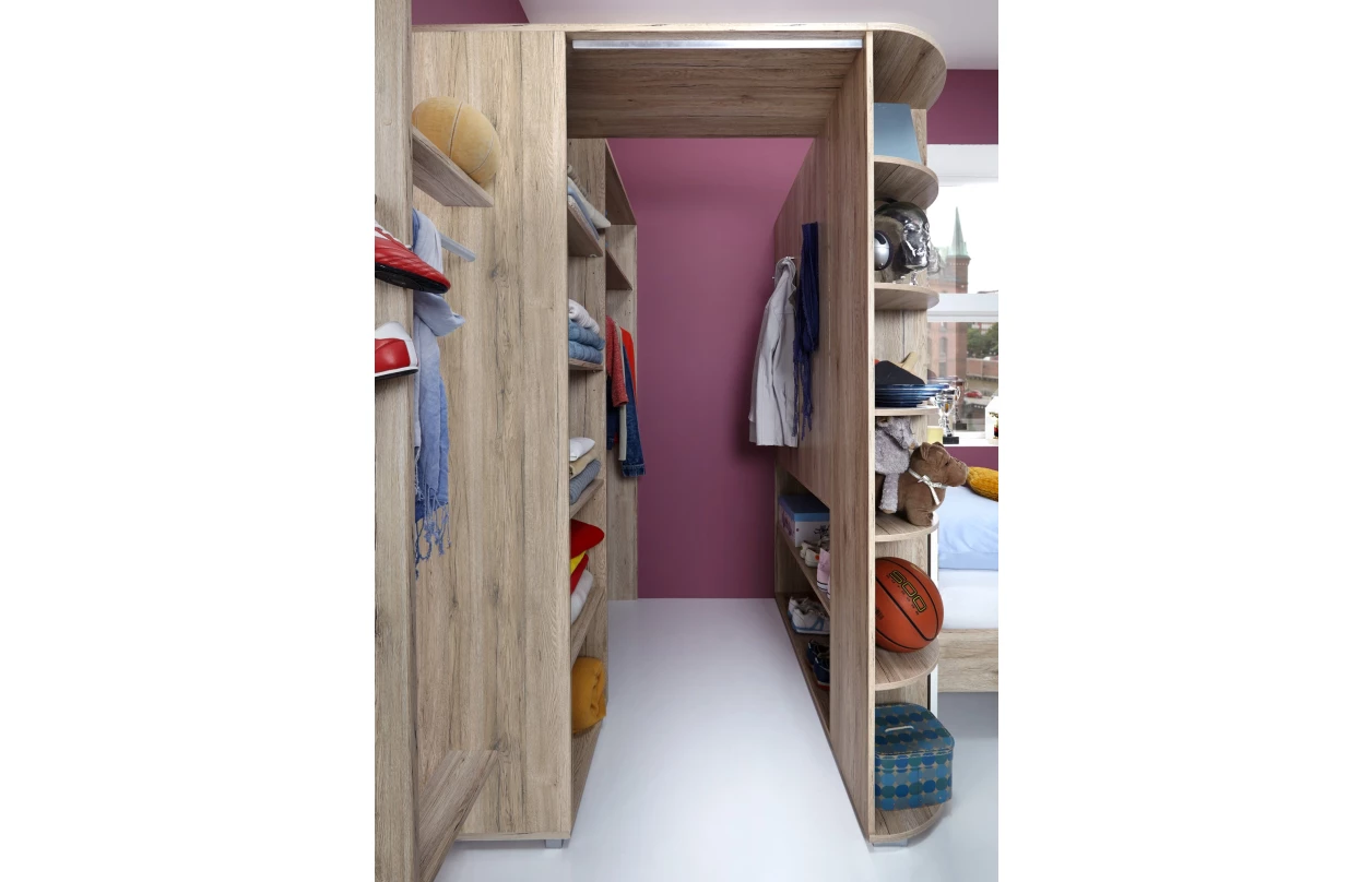 Široká komoda Cariba, dub san remo/grafit