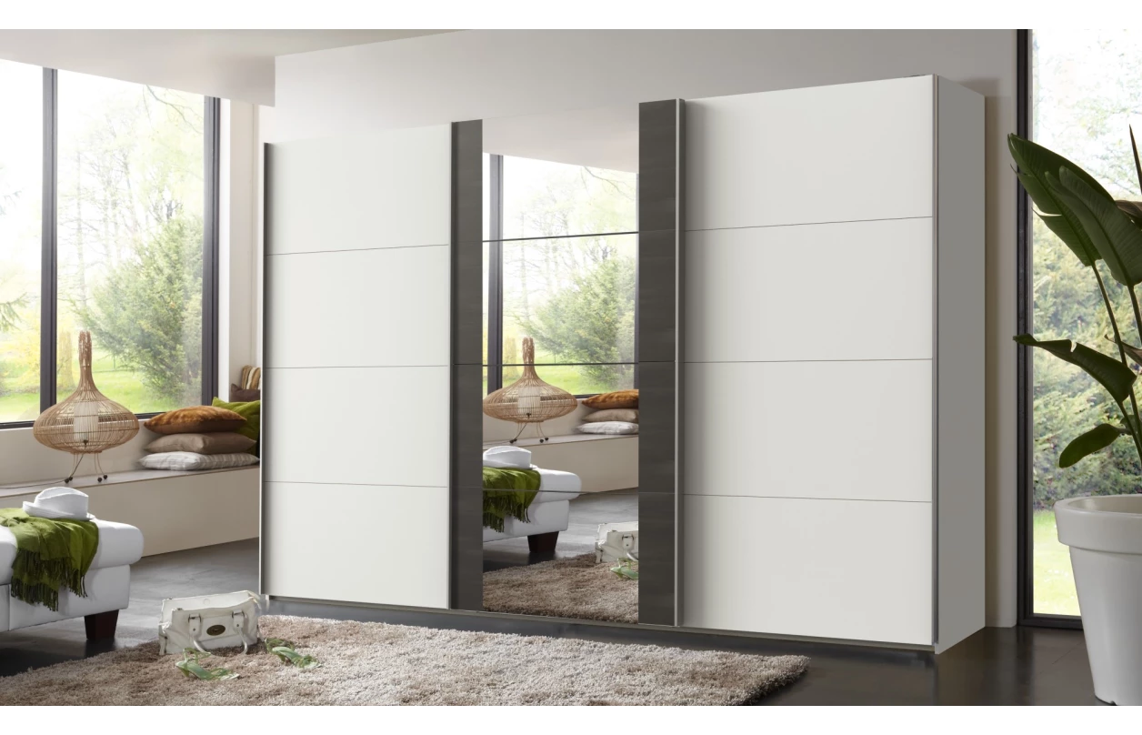 Šatní skříň Bern, šířka 313 cm/extra výška 236 cm, bílá 3