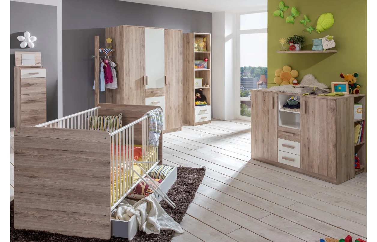 Postel Cariba 140x200 cm, dub san remo/grafit