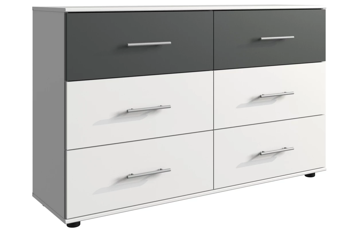 Sestava ložnice Nora, bílá/grafitová