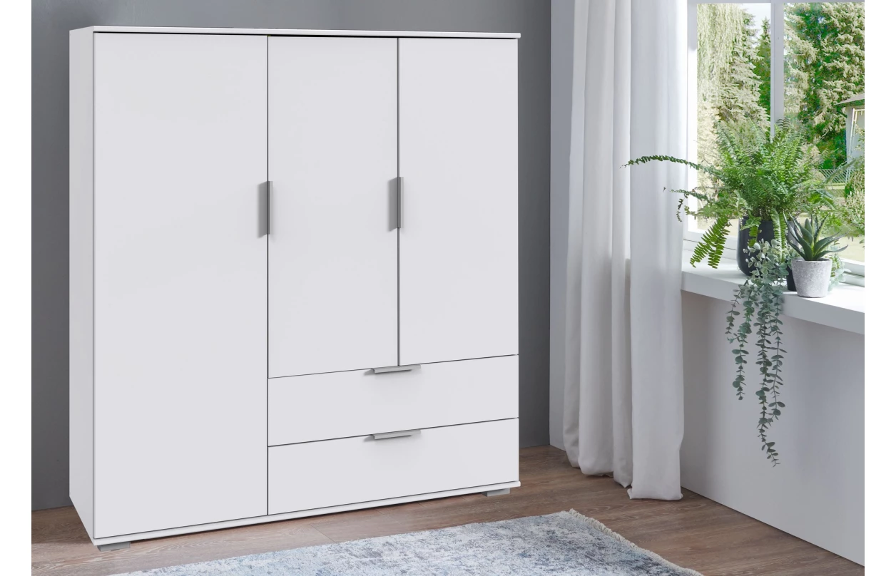 Šatní skříň Easy Plus, šířka 270 cm/extra výška 236 cm, grafit/sklo 23