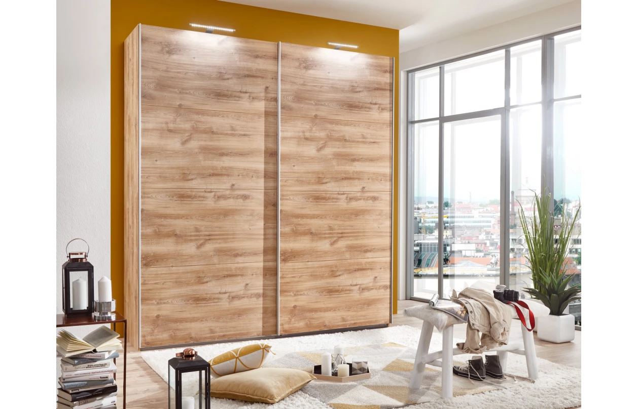 Šatní skříň Easy Plus, šířka 270 cm/extra výška 236 cm, grafit/sklo 32