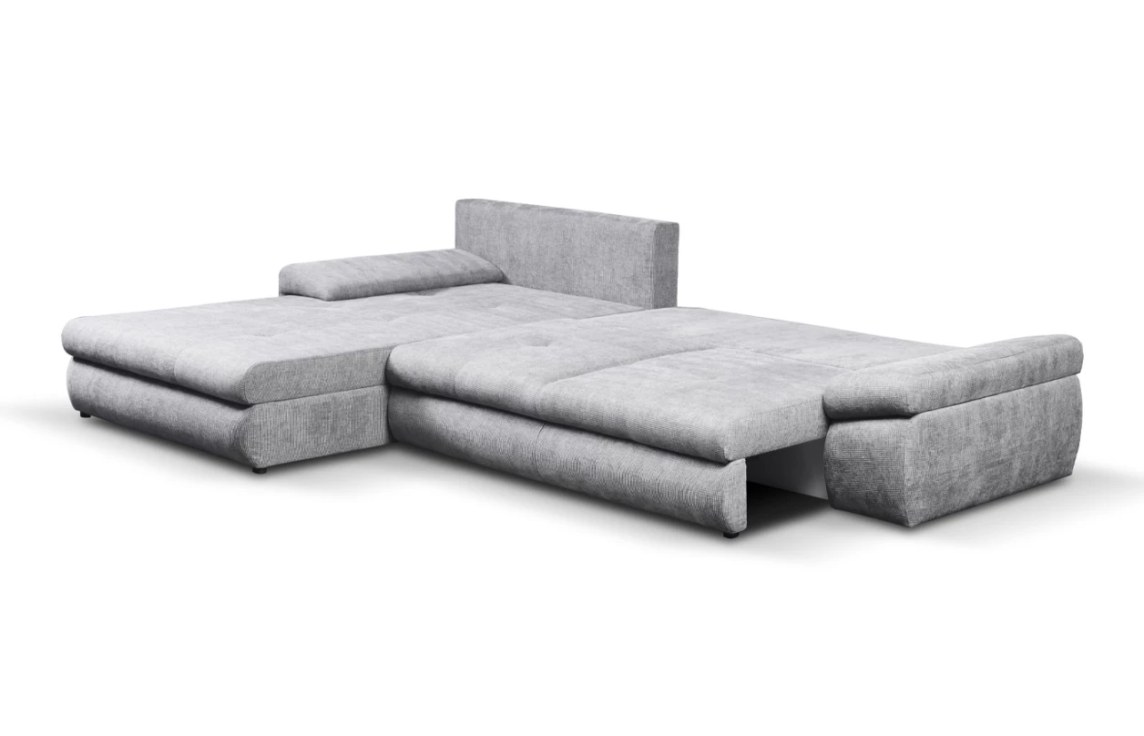 Rohová sedací souprava Bono, žlutá/šedá tkanina