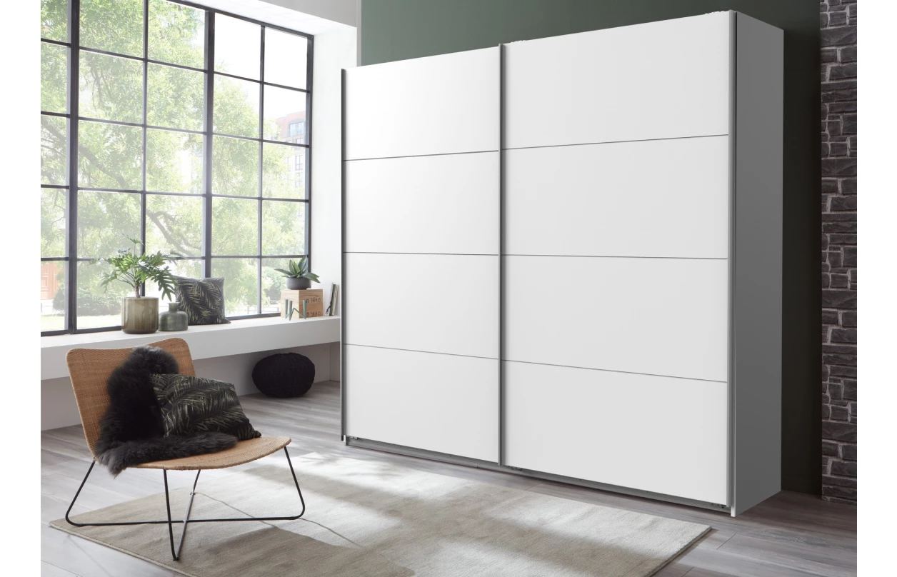 Šatní skříň Easy Plus, šířka 180 cm/extra výška 236 cm, grafit/sklo 8