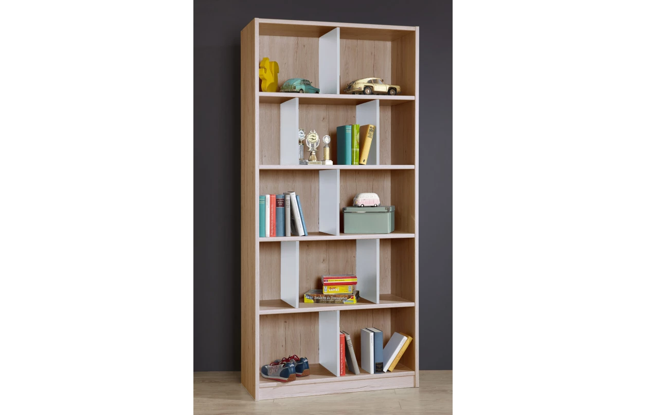 Šatní skříň Cariba, 90 cm, dub san remo/bílá