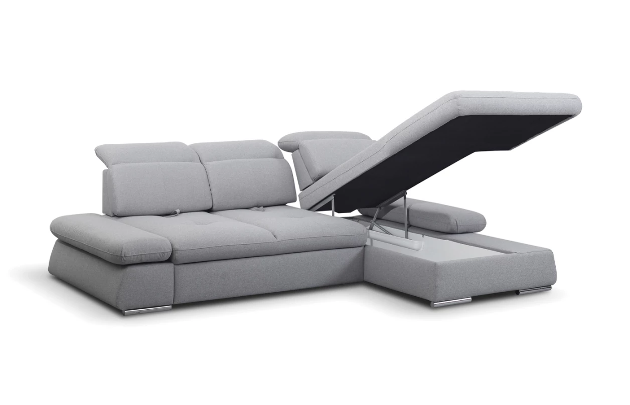 Rohová sedací souprava Focus, hořčicová žlutá látka, levý roh