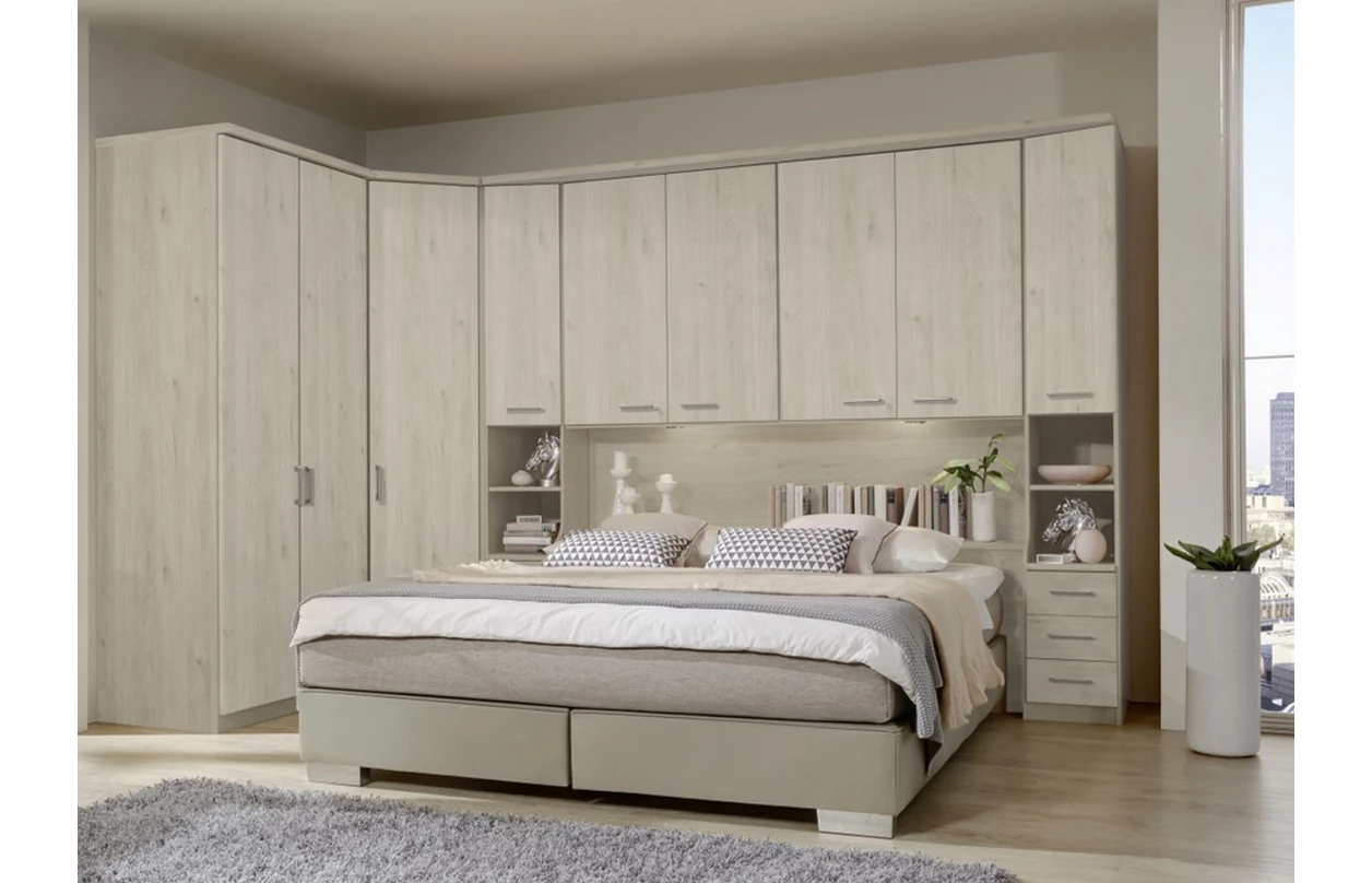 Sada 2 ks úložná zásuvka pod postel Luxor, polární modřín