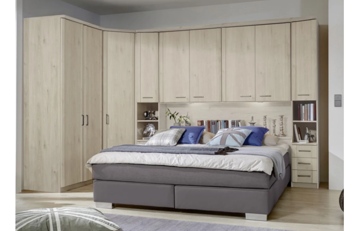 Sada 2 ks úložná zásuvka pod postel Luxor, polární modřín