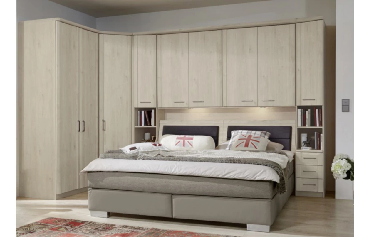 Sada 2 ks úložná zásuvka pod postel Luxor, polární modřín