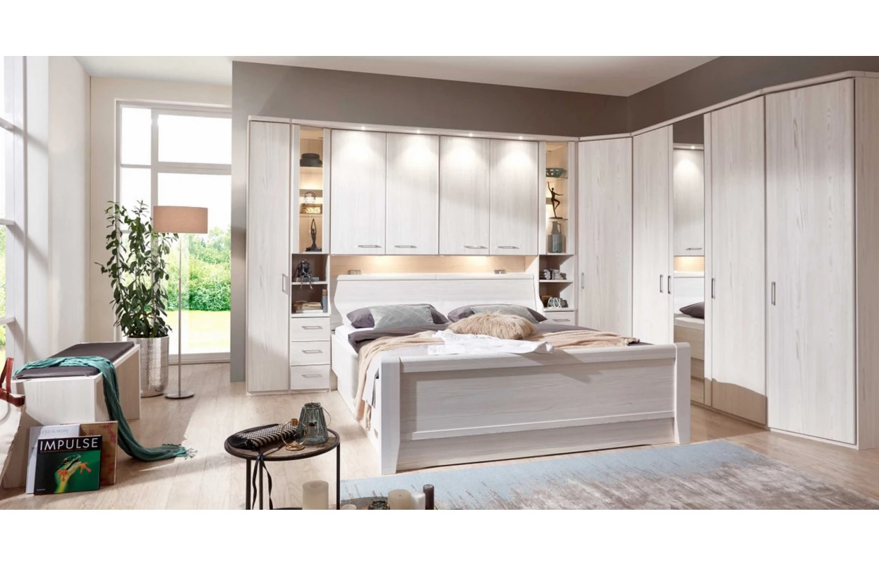 Sada 2 ks úložná zásuvka pod postel Luxor, polární modřín