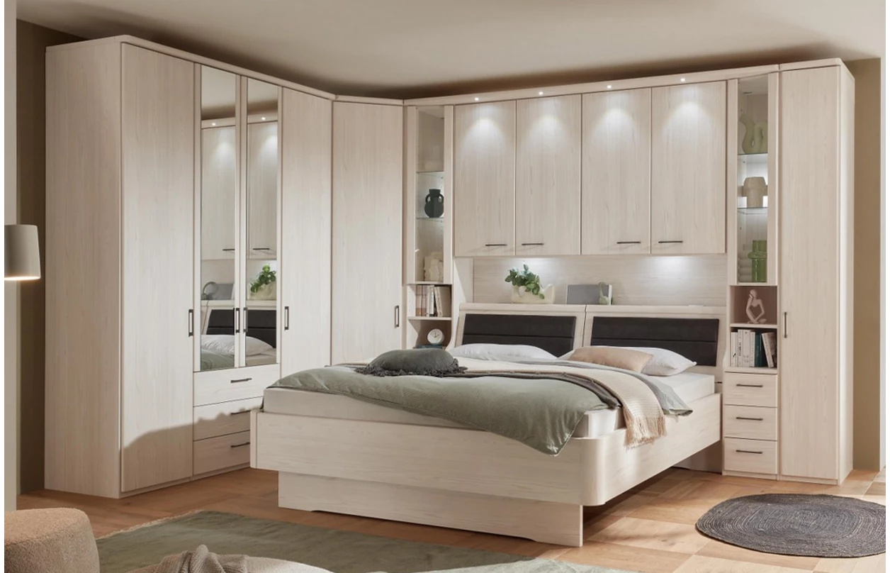 Sada 2 ks úložná zásuvka pod postel Luxor, polární modřín