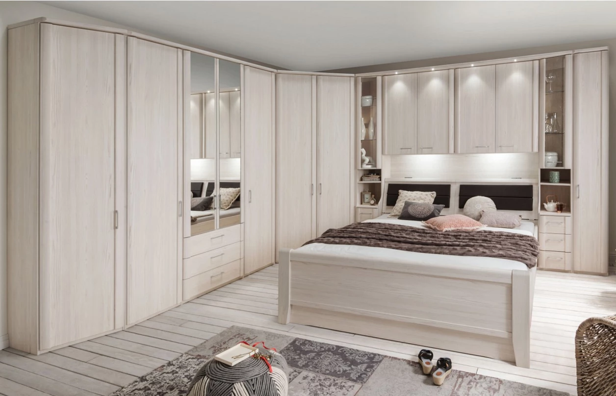 Sada 2 ks úložná zásuvka pod postel Luxor, polární modřín