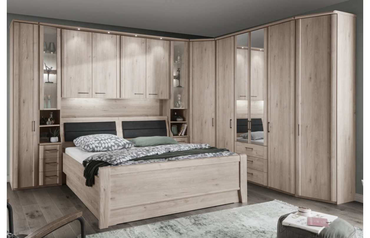 Sada 2 ks úložná zásuvka pod postel Luxor, polární modřín