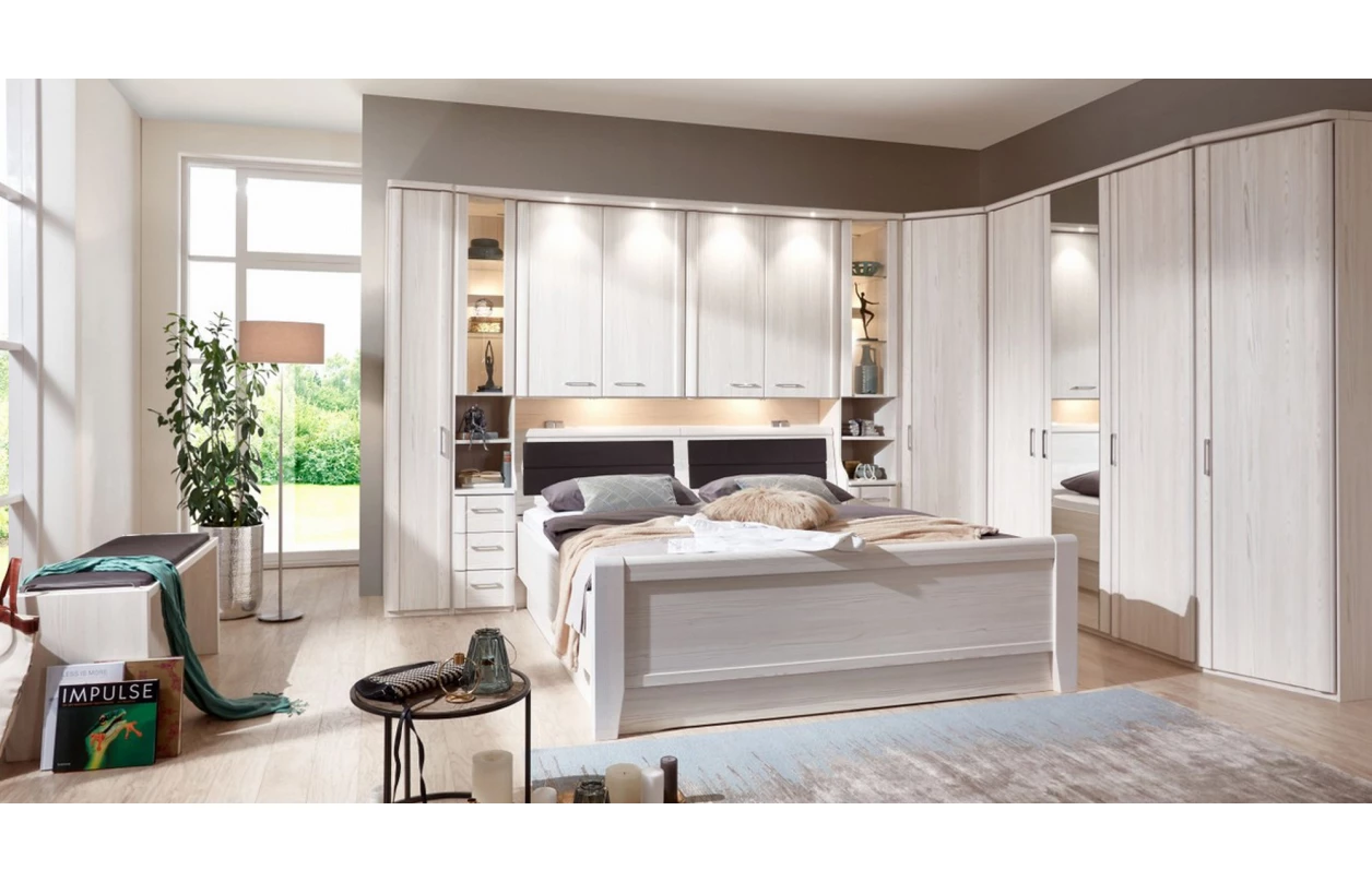 Sada 2 ks úložná zásuvka pod postel Luxor, polární modřín