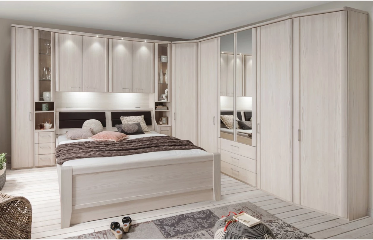 Sada 2 ks úložná zásuvka pod postel Luxor, polární modřín