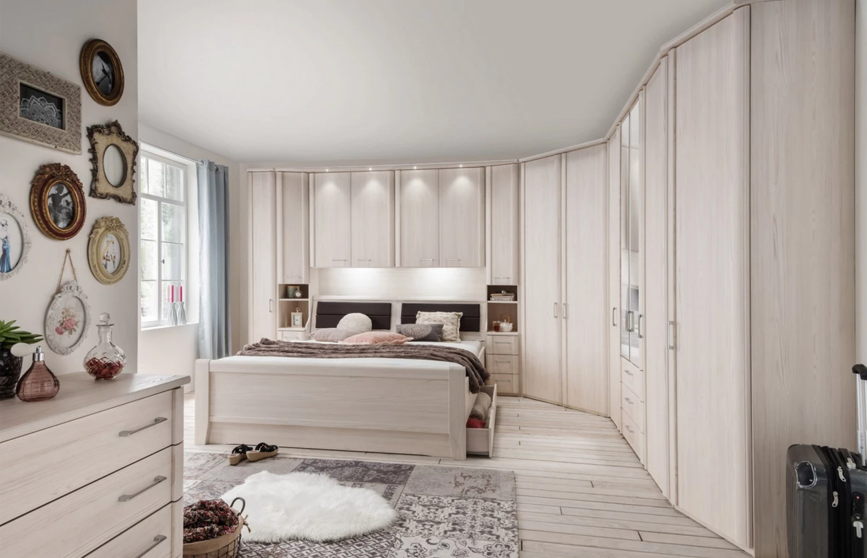 Sada 2 ks úložná zásuvka pod postel Luxor, polární modřín