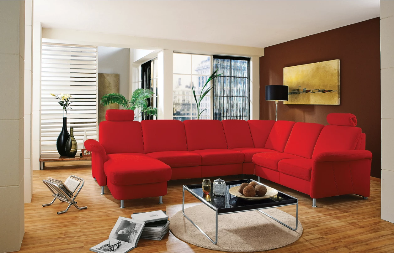 Sedací souprava Joker, tvar U, šedá látka, bez funkcí