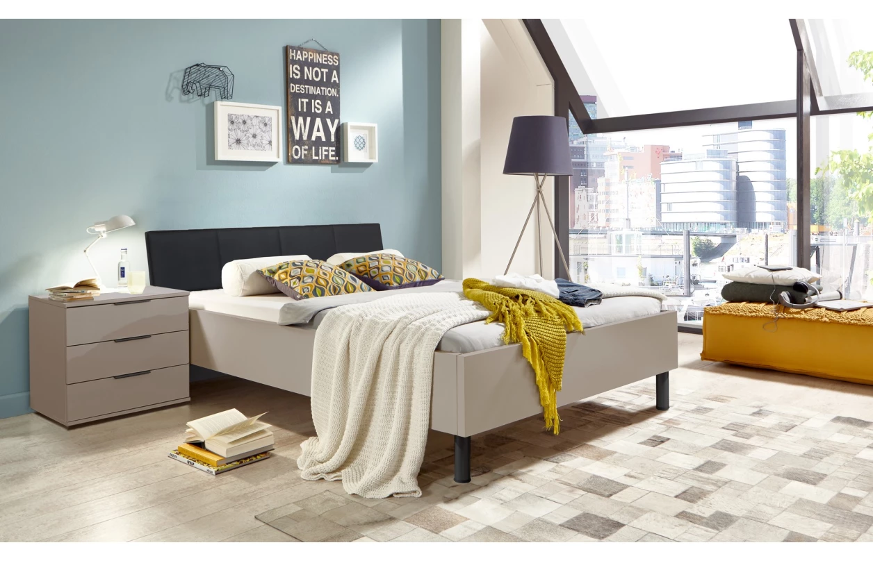 Noční stolek Easy Plus, bílý/zrcadlo