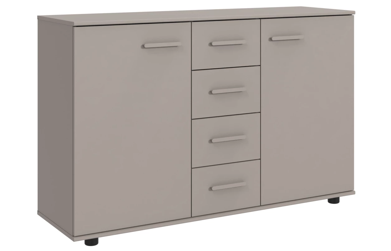 Šatní skříň se zásuvkami Digit, 225 cm, béžová kašmír/dub artisan 69