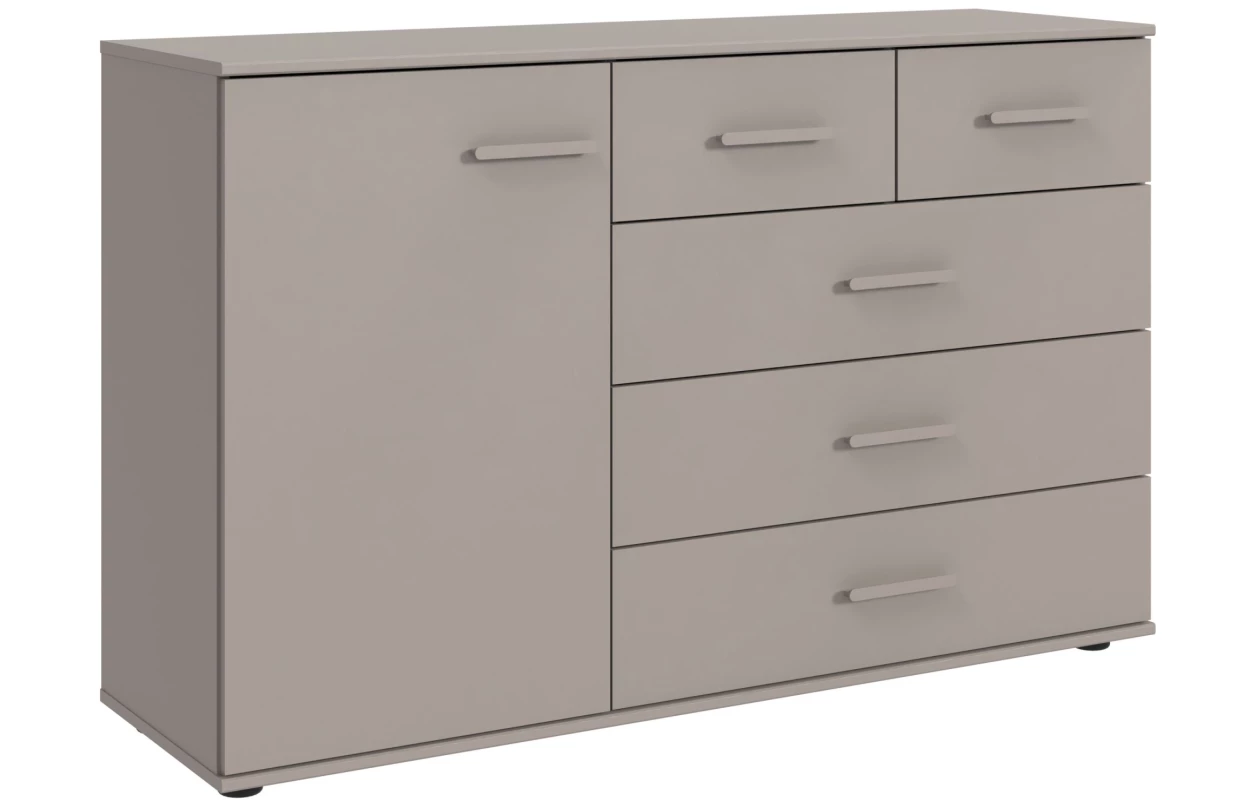 Šatní skříň se zásuvkami Digit, 225 cm, béžová kašmír/dub artisan 70