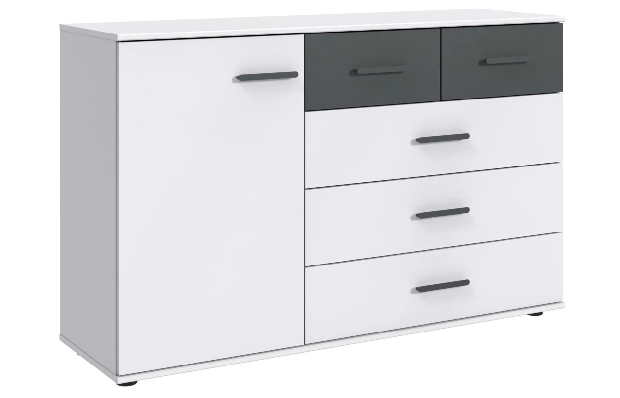 Šatní skříň se zásuvkami Digit, 225 cm, béžová kašmír/dub artisan 88