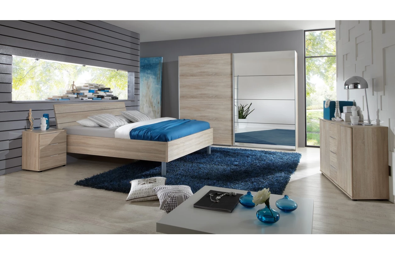 Skříňka s 5 zásuvkami Easy Plus, 49 cm, dub sonoma/zrcadlo