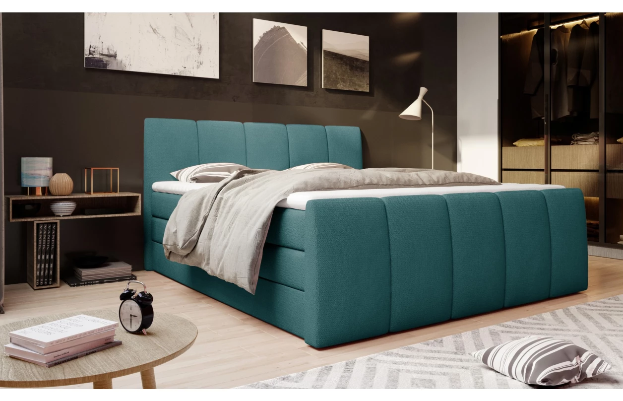 Postel boxspring Fresco 180x200 cm, červená látka