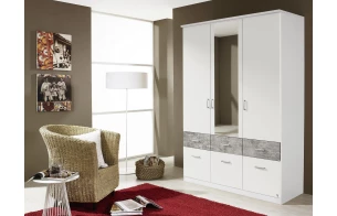 Šatní skříň Bremen, 181 cm, dub sonoma/bílá