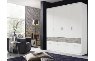 Šatní skříň Bremen, 181 cm, dub sonoma/bílá