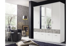 Šatní skříň Bremen, 181 cm, dub sonoma/bílá