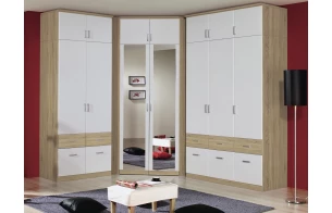 Šatní skříň Bremen, 181 cm, dub sonoma/bílá