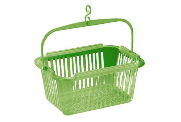 Košík na kolíčky závěsný, zelený