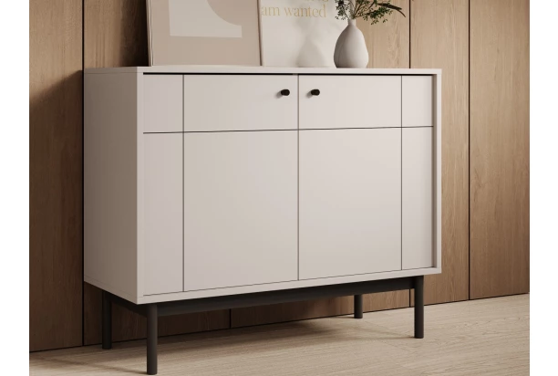 Skříňka 2-dveřová Japandi, 104 cm, béžová kašmír