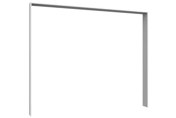 Paspartový rám k šatní skříni Düsseldorf, 228 cm, bílý