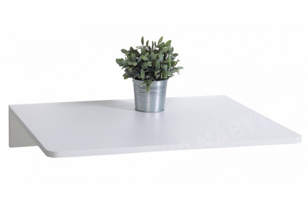 Nástěnný výklopný stolek Natalie 74x60 cm, bílý