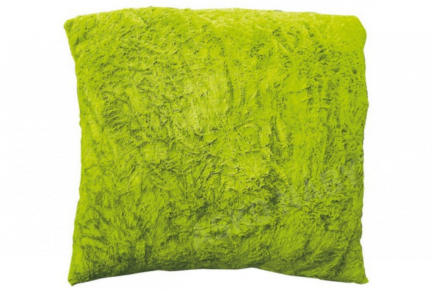 Chlupatý polštář XL Carmina 66x66 cm, zelený