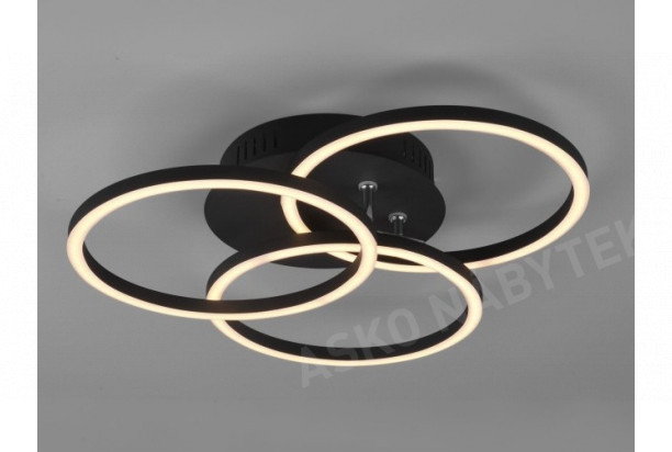 Stropní/nástěnné LED osvětlení Circle, černá matná