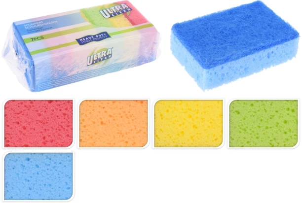 Houbičky na nádobí (7 ks) Ultra Clean, barevné