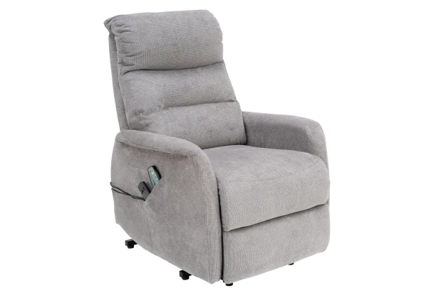 Masážní křeslo s polohováním Legacy, šedá látka