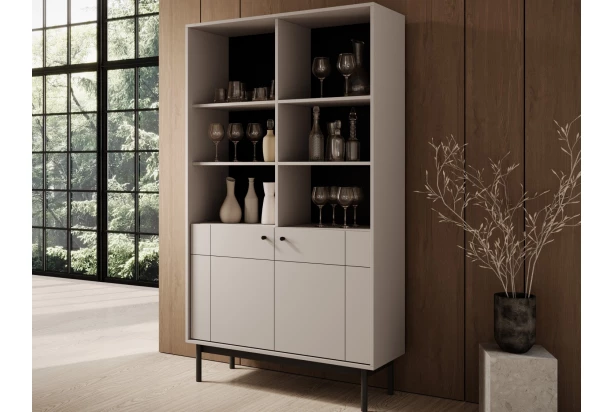 Úložný regál Japandi, 104 cm, béžová kašmír